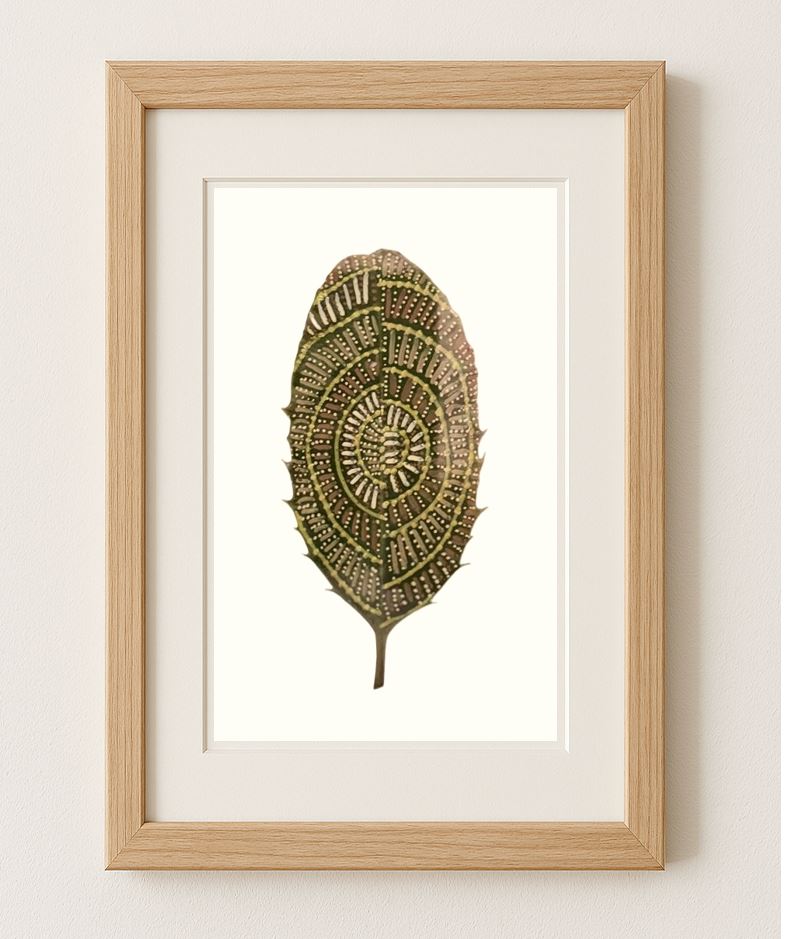 Leaf Painting - Intricate Mandala