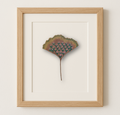 Ginko Leaf Art - Pink Floral Scallop