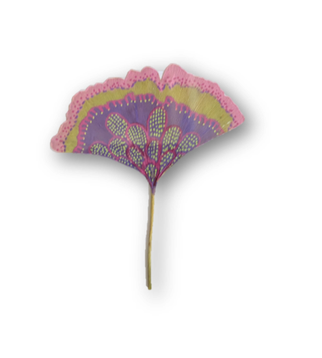 Ginko Leaf Art - Purple Bloom