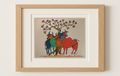 Gond Art - Four Cattle Under a Tree | Original Painting on Paper