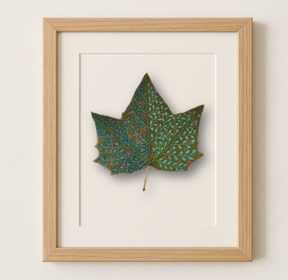 Big Maple Leaf Art - Verdant Pattern