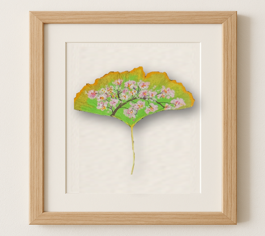 Ginko Cherry Blossom Art II