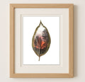 Tree Scape – Sunrise Behind the Trees | Hand Painted Dry Leaf Art